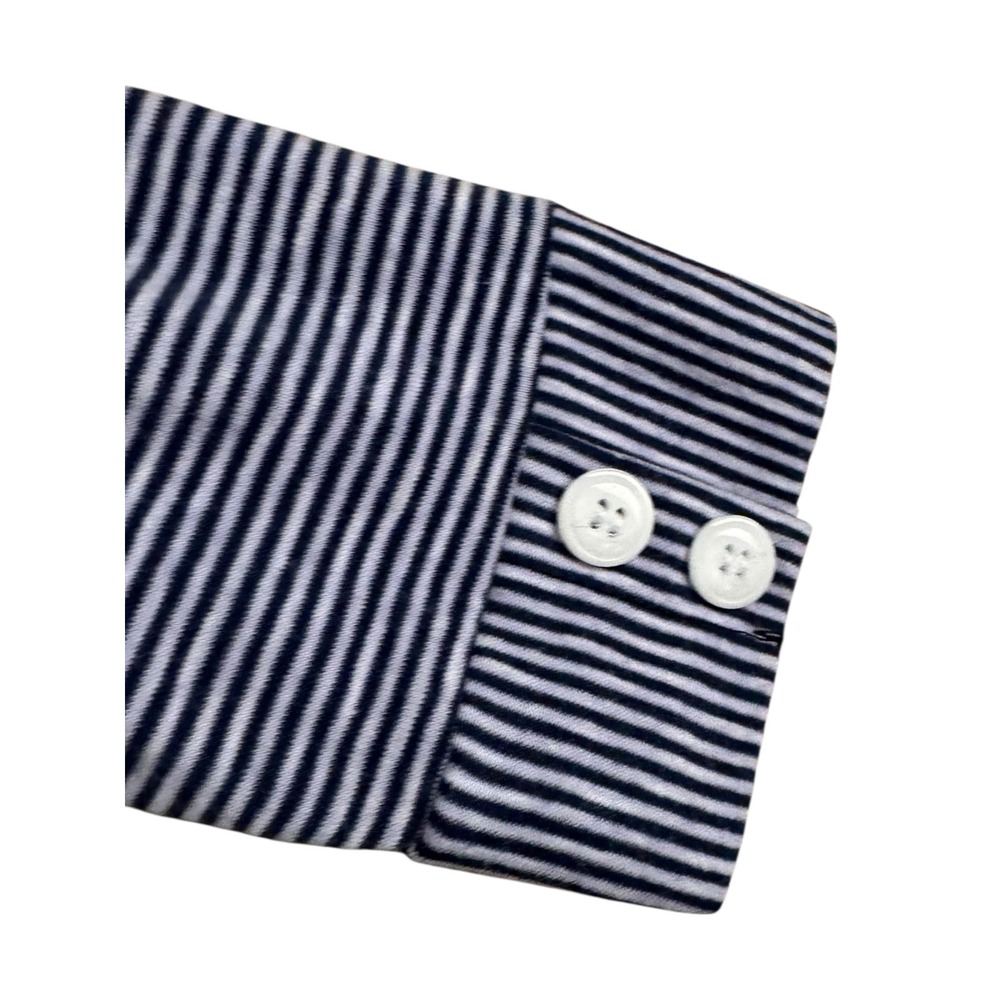 Top Ligne Womens XS Striped Knit Tunic Tops Lot of 2 3/4 Sleeve Black Blue - Picture 4 of 9